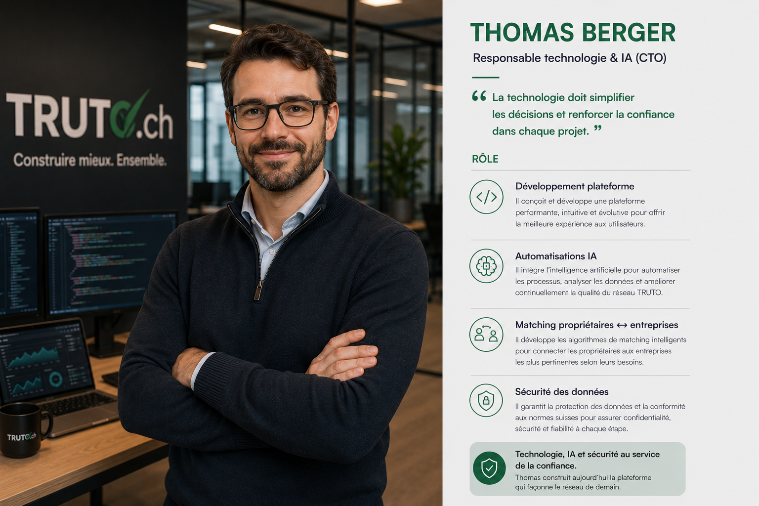 Thomas Berger, responsable technologie et IA TRUTO.ch